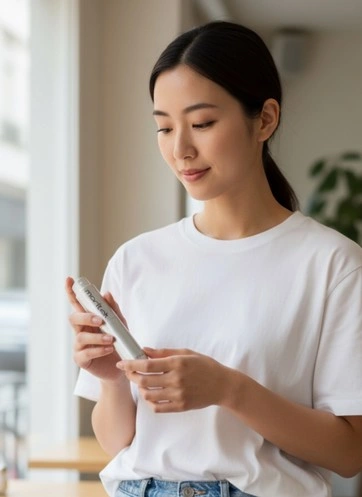 美容ミストの使用シーン 2